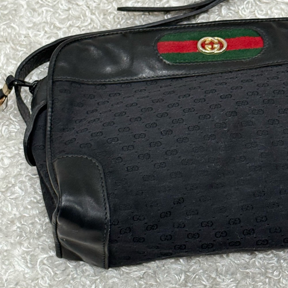 Vintage Gucci Interlocking GG Monogram Supreme Sherry Web Ophidia Bag - Picture 8 of 16